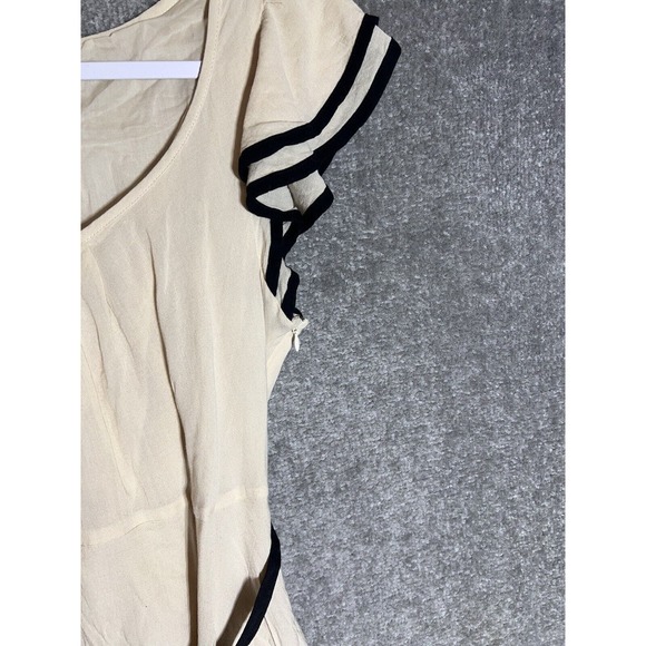 Anthropologie‎ Maeve Time Gone By Dress Womens Size 10P Belted Flutter Sleeve - Picture 7 of 9